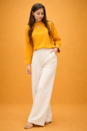 Mustard Grace Keyhole Top