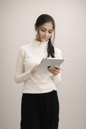 Ivory Elegance Ribbed Turtleneck